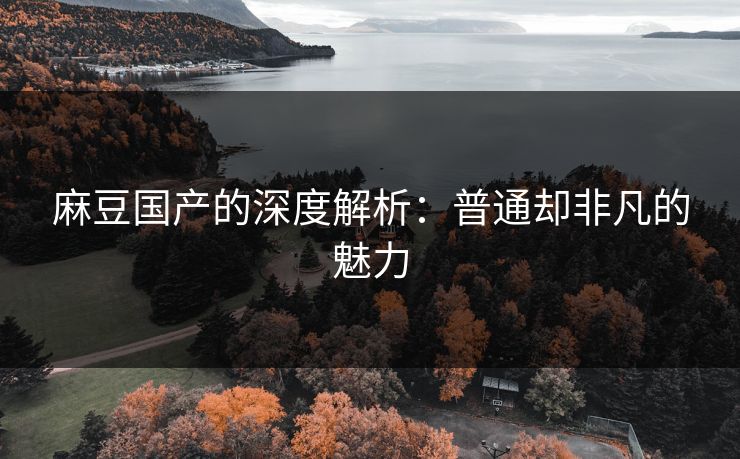 麻豆国产的深度解析：普通却非凡的魅力